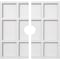 Ekena Millwork Rubik Architectural Grde PVC Contemporary Ceiling Medallion, Two Piece, 18"OD x 3"ID x 6 1/4"C x 1"P CMP18RK2-03000 - alternate 1